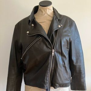 ACNE STUDIOS Moto leather jacket slightly cropped